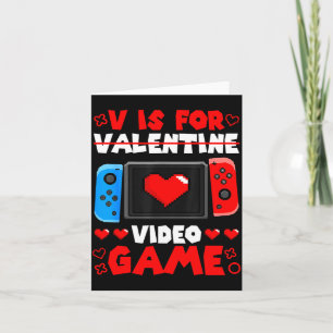 Cartão V é para Jogos de Vídeo Casal de Namorados no Dia 