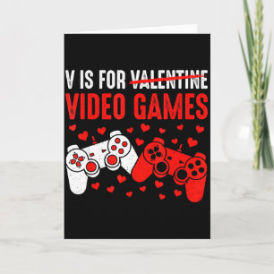 Cartão V é Para Jogos de Vídeo Divertido Amante de Jogos