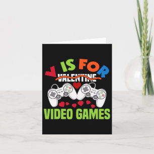 Cartão V É Para Jogos De Vídeo Piadista Amante De Jogos D