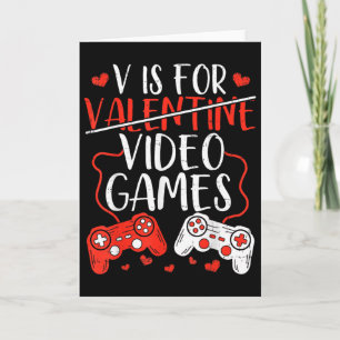 Cartão V É Para O Dia Dos Namorados De Jogos De Vídeo Gam