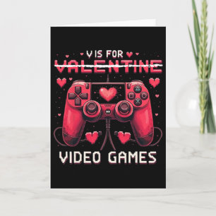 Cartão V É Para O Dia Dos Namorados De Jogos De Vídeo Gam