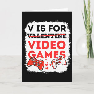 Cartão V É Para O Dia Dos Namorados Do Jogo De Video Game