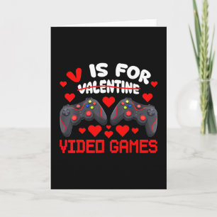 Cartão V É Para Os Namorados De Video Games Para Rapazes