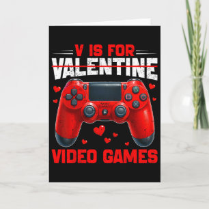 Cartão V É Para Video Game Do Dia Dos Namorados Roupas De