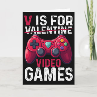 Cartão V Is For Video Games Valentine Gamer Valentines Da