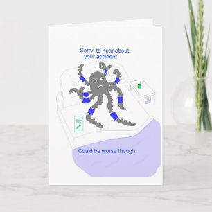 Cartão Vá bem após o acidente