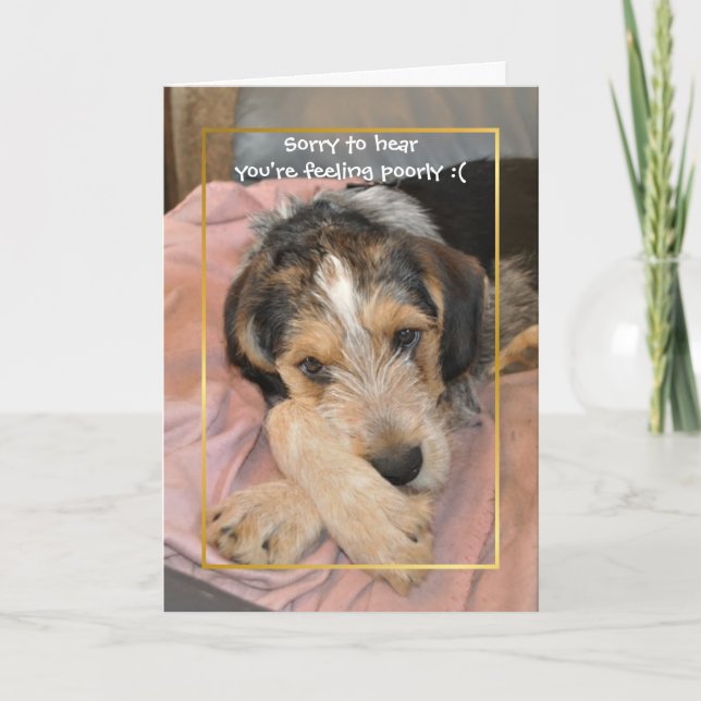 Cartão Vá em breve, cão (Frente)