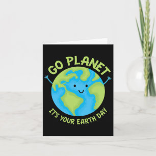Cartão Vá Planeta É Seu Dia da Terra Gestil de Aniversári