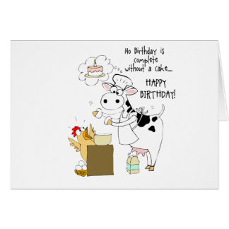 Cartão Vaca do padeiro