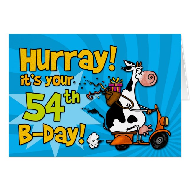 Cartão vaca do patinete do BD - 54 (Frente Horizontal)