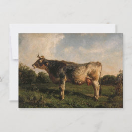 Cartão Vaca em campo (Fazenda animal) (por Filippo Palizz