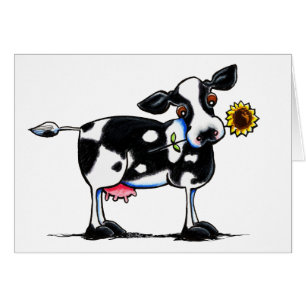 Cartão Vaca ensolarada personalizada