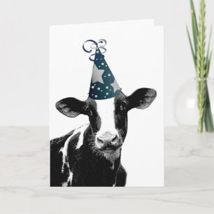 Cartão Vaca Festa - Celebração ao Estilo Laticínios