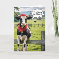Vaca Holstein Engraçada para o 85º aniversário