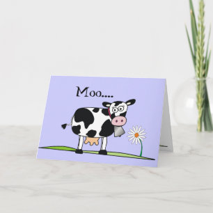 Cartão Vaca-Moo... Espero que tenha um Dia de os pais fel