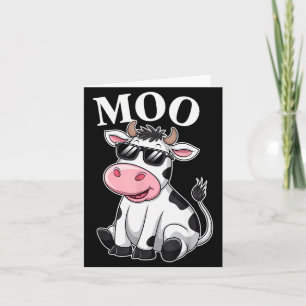 Cartão Vaca Moo - Vaca Engraçada Fazendeiro Para Homens M