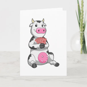 Cartão Vaca no pôquer com cartas de pôquer