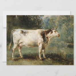 Cartão Vaca numa paisagem rural (animal Fazenda)