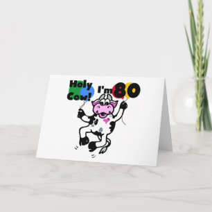 Cartão Vaca Sagrada Sou 80 Camisetas e Presentes