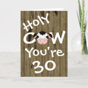 Cartão Vaca santamente engraçada você é o aniversário