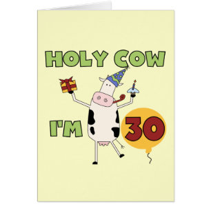 Cartão Vaca santamente eu sou 30 camisetas e presentes