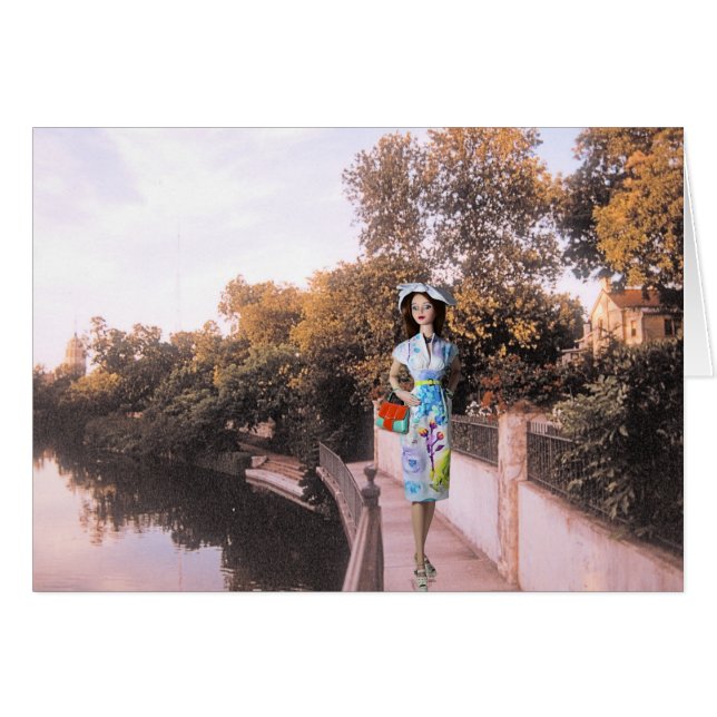 Cartão VACAÇÃO VIRTUAL DO VEDA: Rio San Antonio, Texas (Frente Horizontal)