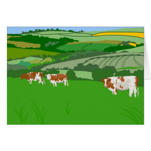 Cartão Vacas De Luz