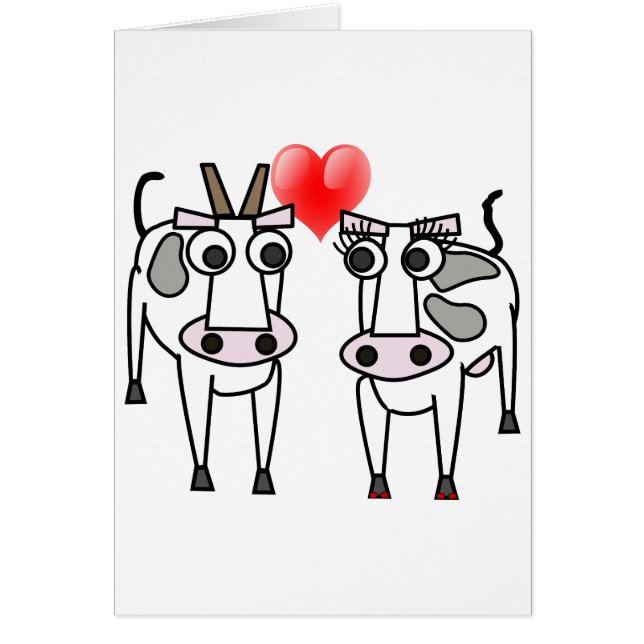 Cartão Vacas no amor (Frente)