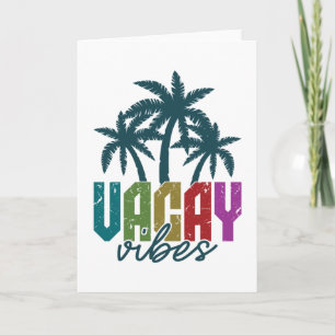 Cartão Vacay Vibes and Palm Tree Summer Vacay Hawaii