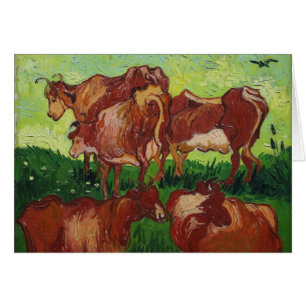 Cartão vaches Van Gogh dos les