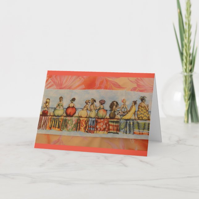 Cartão Vagabundos da fruta da praia (Frente)