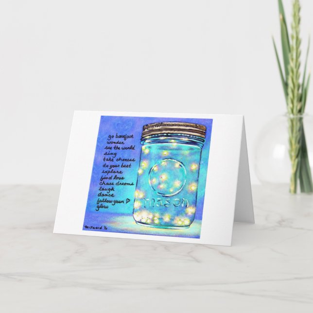 Cartão Vagalumes na placa de saudação de Vazio ©2011 (Frente)