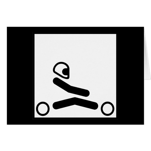 Cartão Vai a figura de Kart (Frente Horizontal)