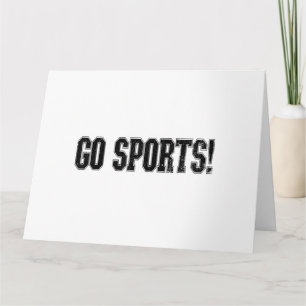 Cartão Vai para o Esporte! Funny Vintage Esporte Fan Go S