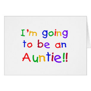 Cartão Vai ser uma tia Primária Colors
