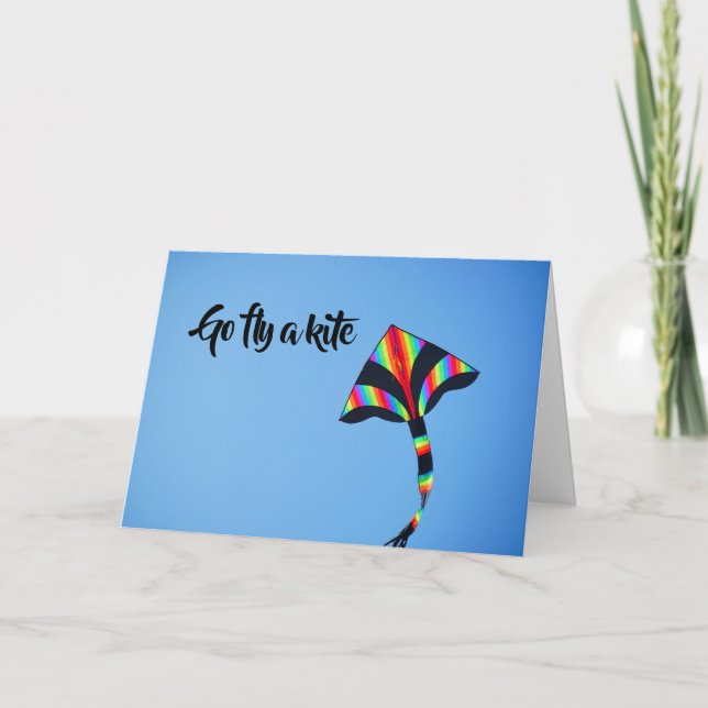 Cartão Vai Voar Uma pipa (Frente)