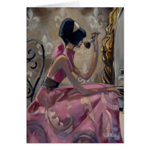 Cartão Vaidade do rosa do pó de Trish Biddle