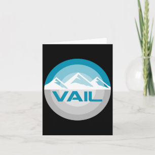 Cartão Vail Colorado Graphic Vintage Snowboard Skiing