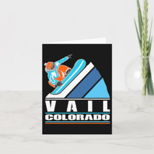 Cartão Vail Colorado - Vintage Snowboarder