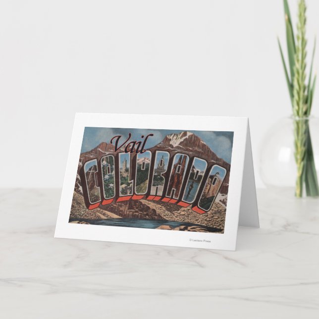 Cartão Vail, letra ScenesVail de ColoradoLarge, CO (Frente)