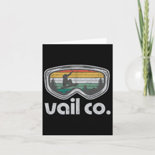 Cartão Vail Snowboard Resort Retro Colorado Snowboard