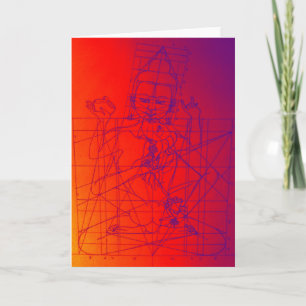 Cartão Vajrasattva e Consort Sketch Greeting Card