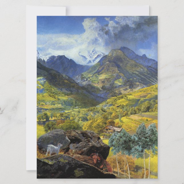 Cartão Val d'Aosta (paisagem alpina majestosa italiana) (Frente)