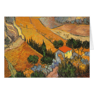 Cartão Vale com o Plowman por Vincent van Gogh