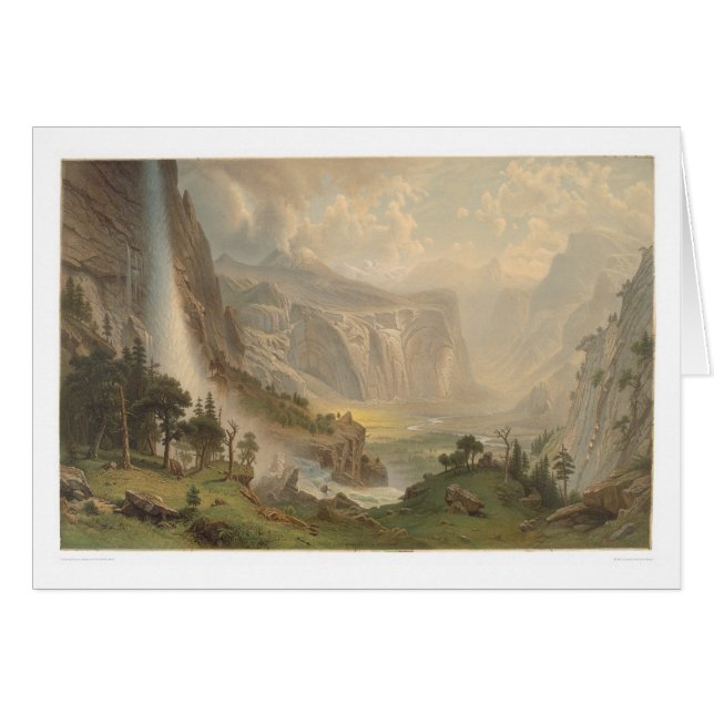Cartão Vale de Bierstadt Yosemite, Califórnia (1884A) (Frente Horizontal)