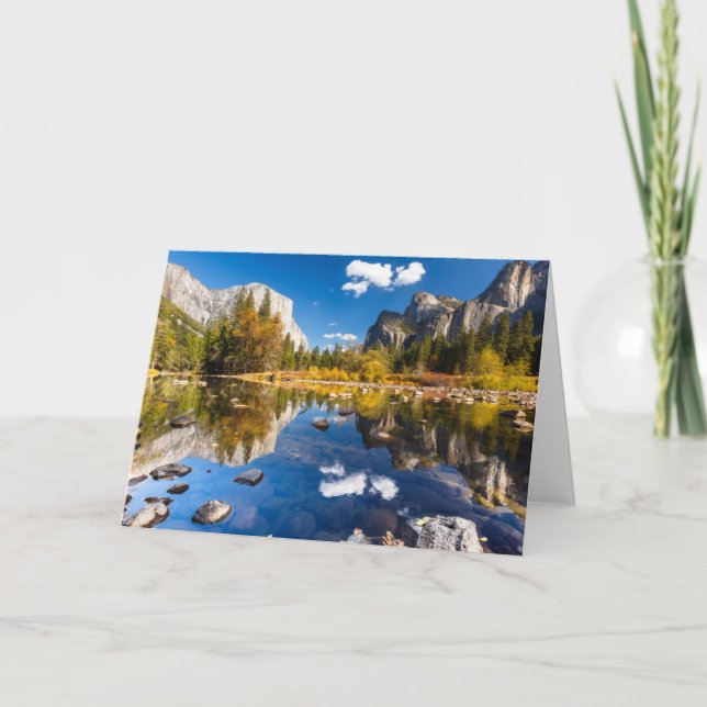 Cartão Vale de Yosemite na queda (Frente)