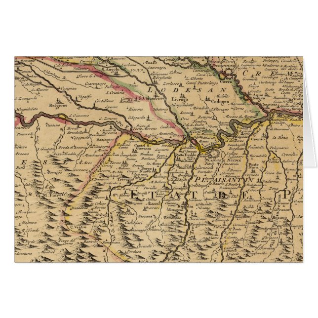 Cartão Vale do Rio Pó, em Itália (Frente Horizontal)