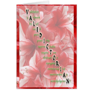 Cartão Valedictorian+presentes