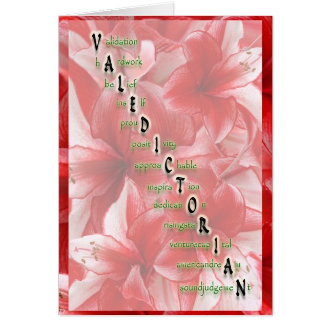 Cartão Valedictorian+presentes (Frente)