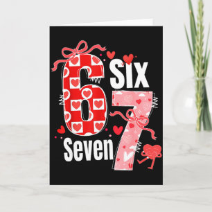 Cartão Valentine 67 Seis Sete Coração Coquete Arco Valent